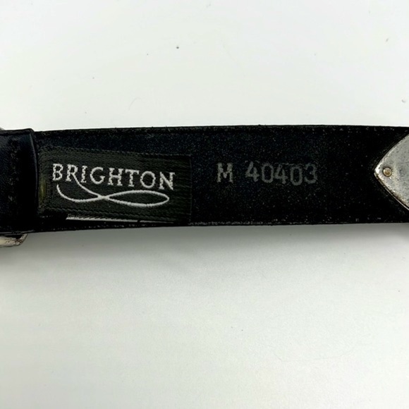 Brighton - Vintage  Leather Silver Buckle And Hearts Belt Size Medium main image 8